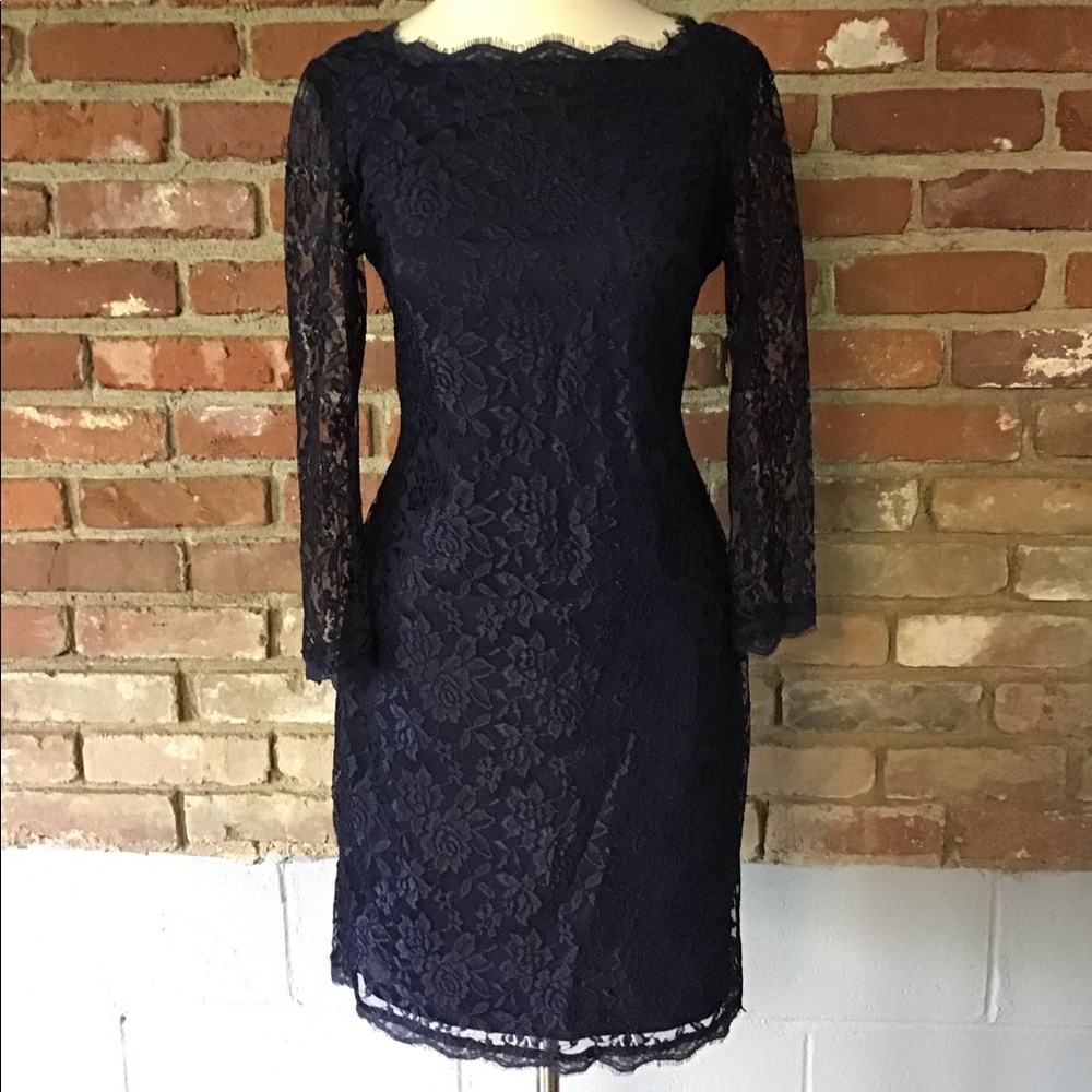Simply Liliana Navy Lace Dress - Size 8
